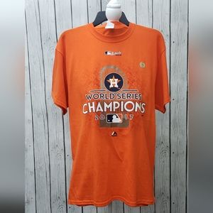 Houston Astros World Series Champions 2017 Athletic Shirt Orange, Size L